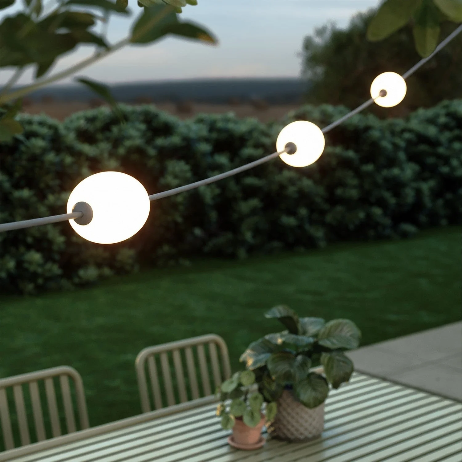 Outdoor string light 3 light points IP67 Grey - Marina3 - Image 3
