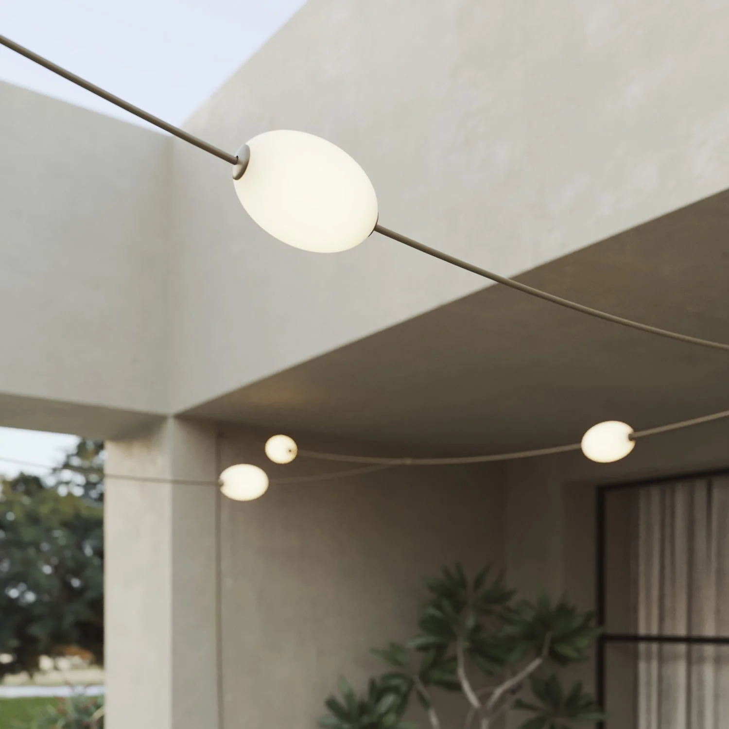 Outdoor Net String Light 7-Light for wet locations Olive Green, power supply with US plug - Marina GRID - Image 5
