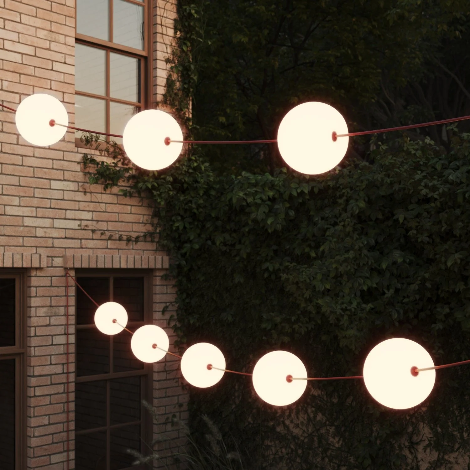 Outdoor IP67 String Light with 12 Light Points Starfish Red with UK Plug - Marina12 Cherry - Image 3