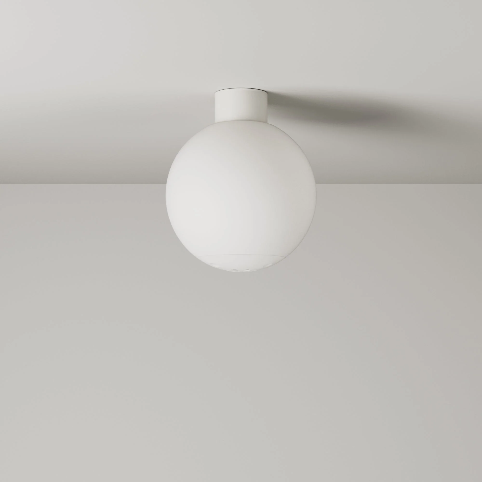 Outdoor IP44 White wall light with Unbreak-a-Ball unbreakable globe Lampshade - IO - Image 6