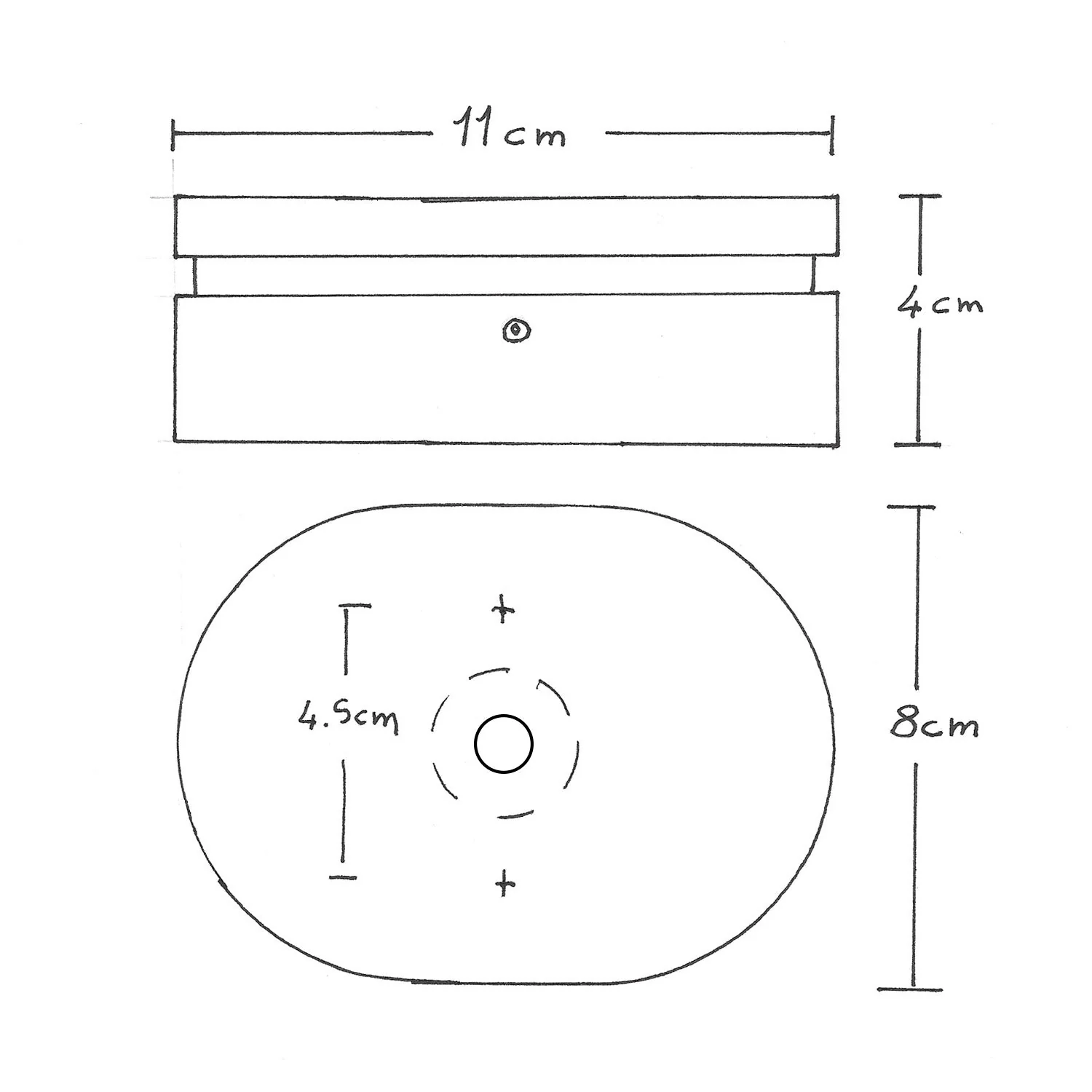 Oval wooden ceiling rose with one central hole and 2 side holes for cable for string light and Filé system. Made in Italy - Black - Image 6