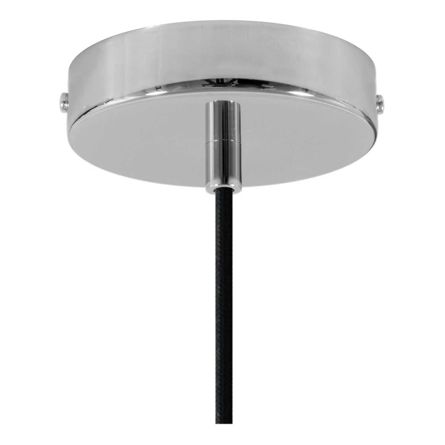 Pendant lamp complete with textile cable, Cubo concrete lampshade and metal finishes - Dark concrete - Image 2