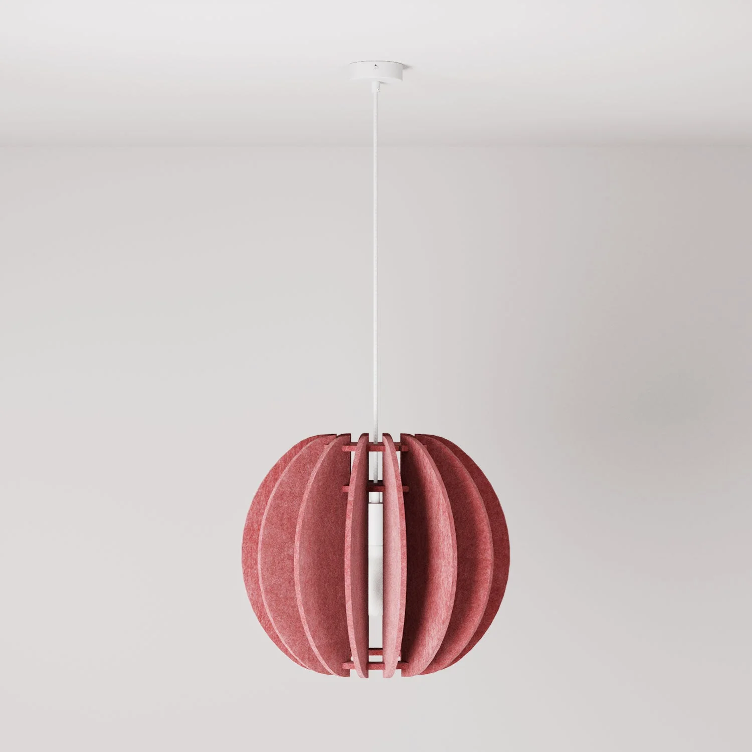 Pendant lamp with LAMPSHHADE elliptical lampshade in sound-absorbing material – Rose melange - Image 3