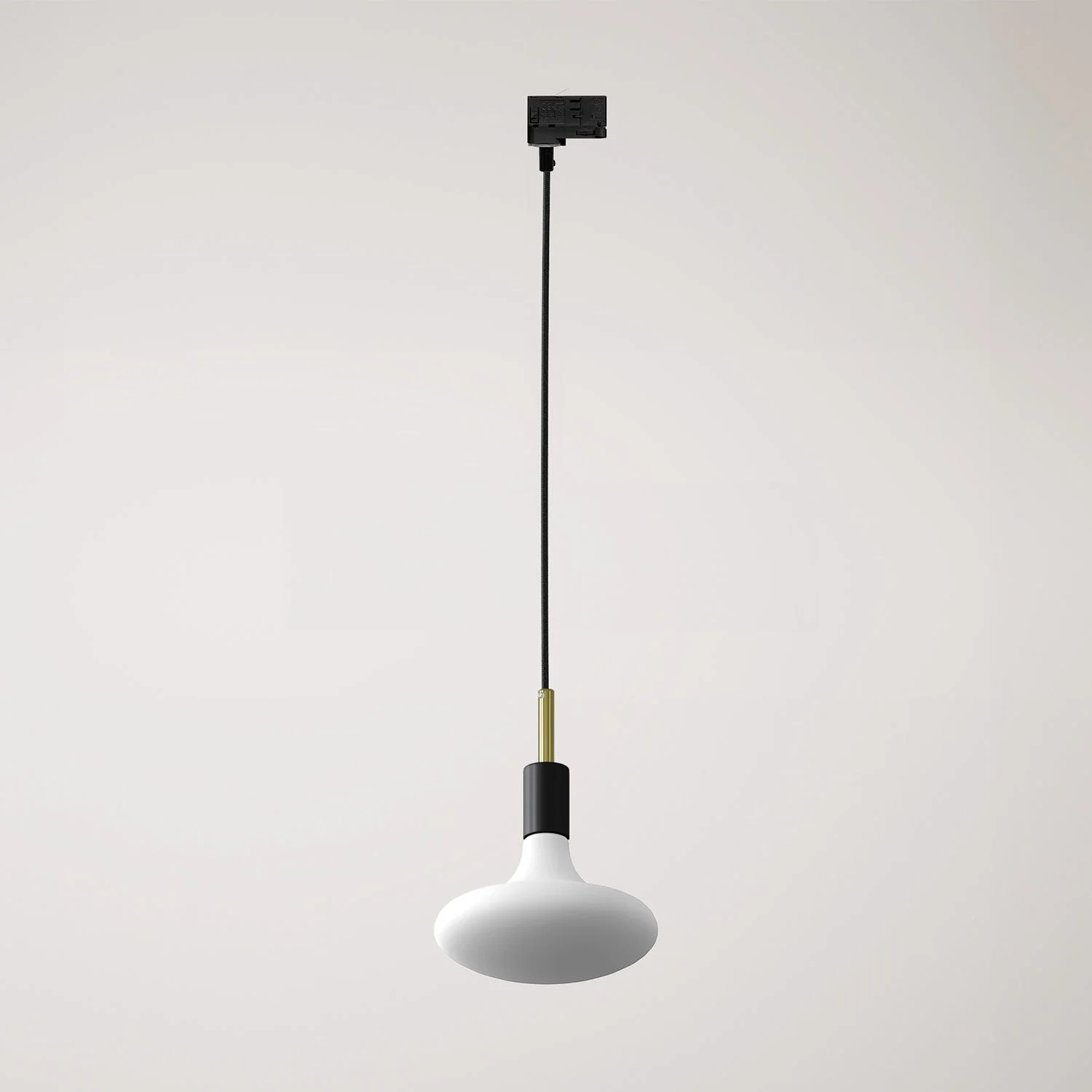 Pendant lamp for track with 7 cm cable clamp - Black