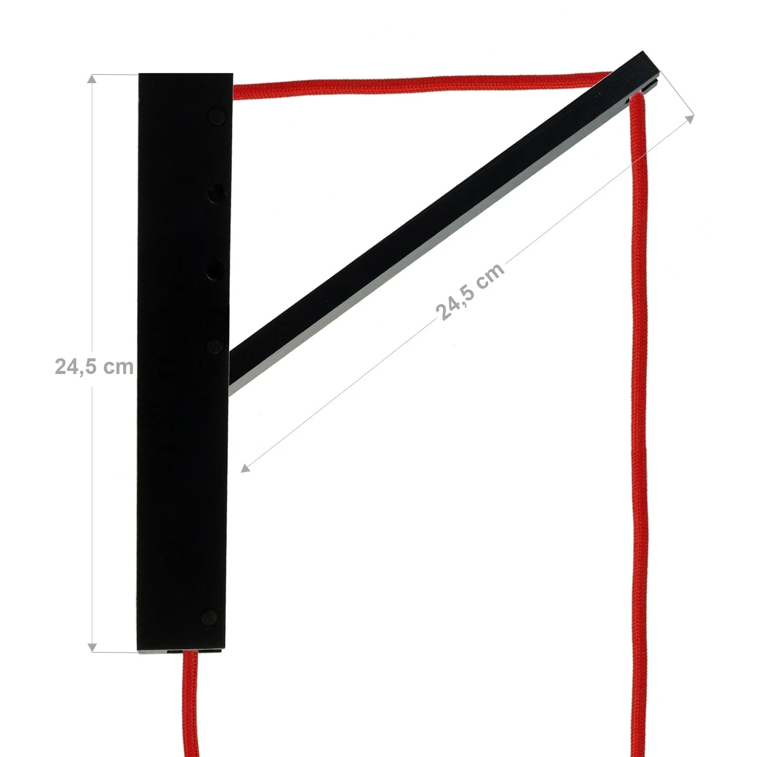 Pinocchio, adjustable wooden wall support for pendant lamps - Black - Image 5