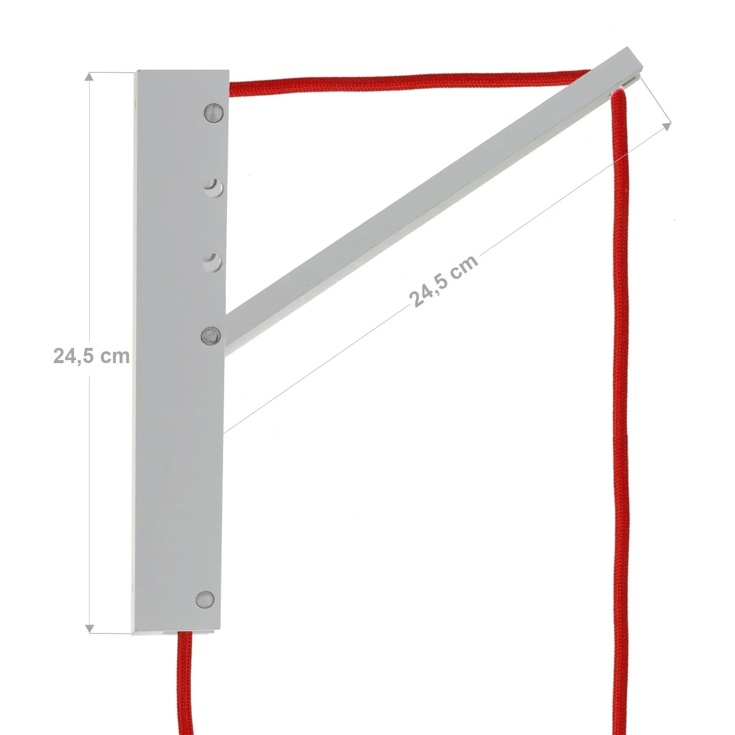 Pinocchio, adjustable wooden wall support for pendant lamps - White - Image 5