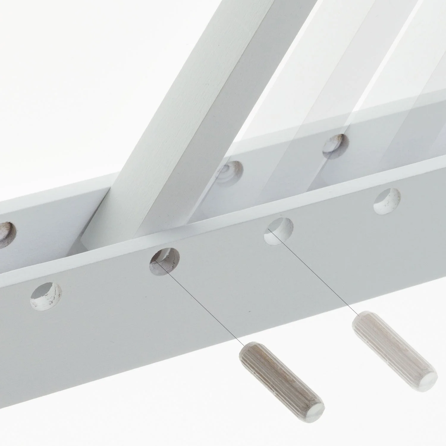 Pinocchio, adjustable wooden wall support for pendant lamps - White - Image 7