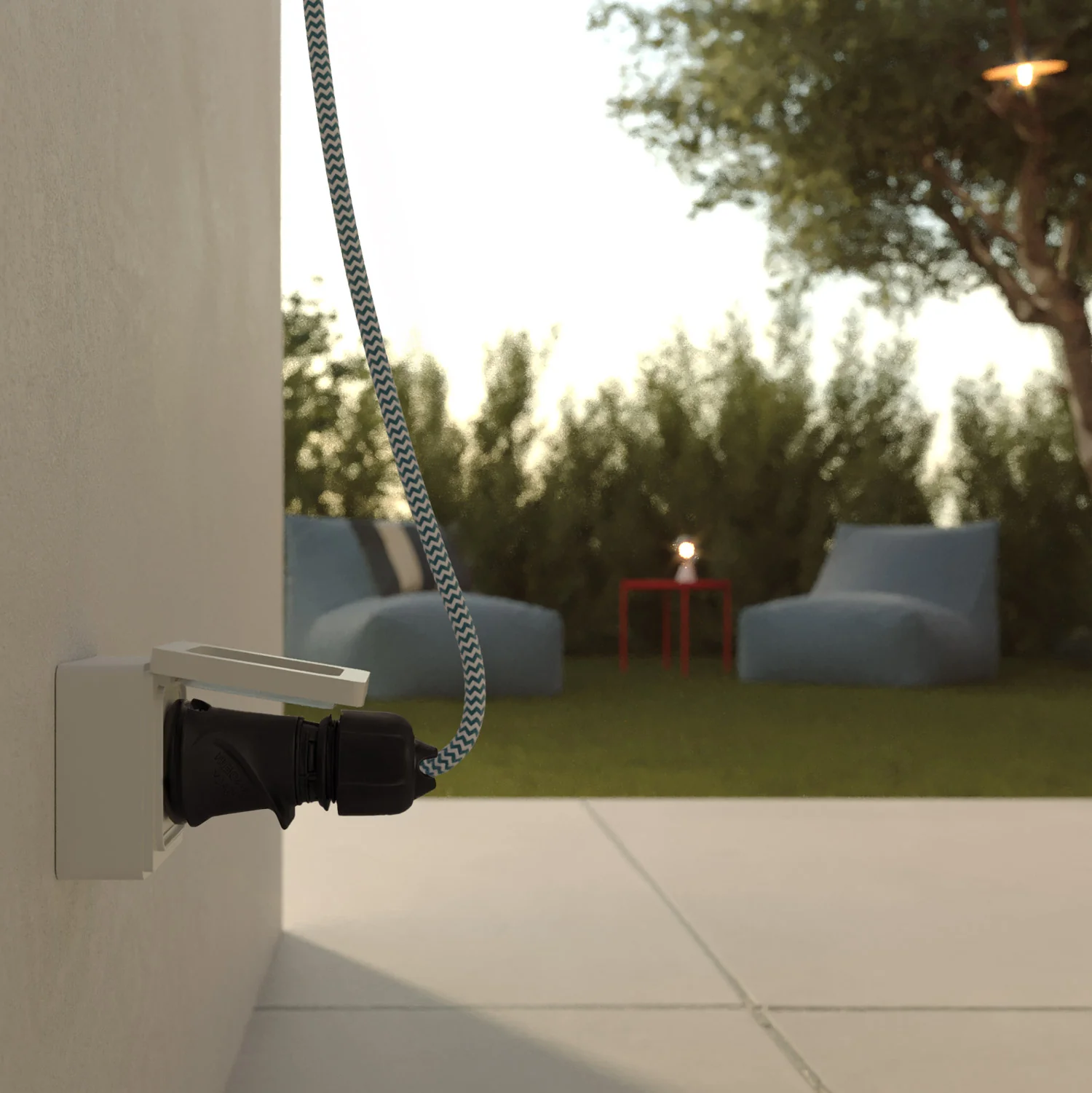 Black Schuko plug 16A 250V IP44 for outdoor use - Compatible with Modulair System - Black - Image 4