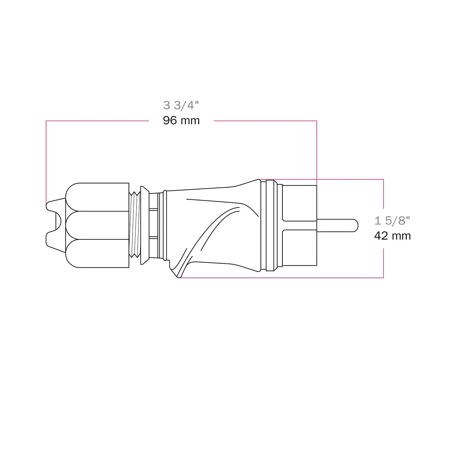 Black Schuko plug 16A 250V IP44 for outdoor use - Compatible with Modulair System - Black - Image 5