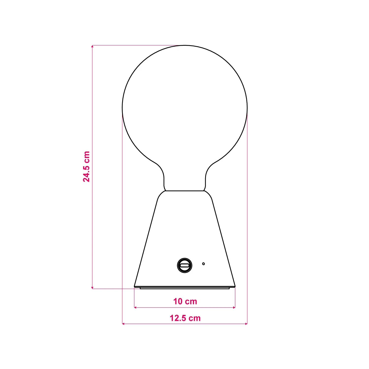 Cabless01 portable rechargeable lamp with G125 globe light bulb - Neutral - Image 7