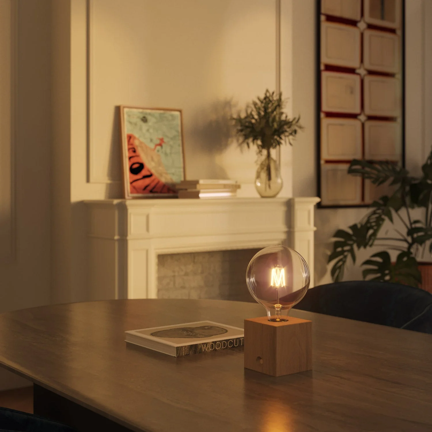 Cabless03 portable rechargeable lamp with G125 globe light bulb - Neutral - Image 2