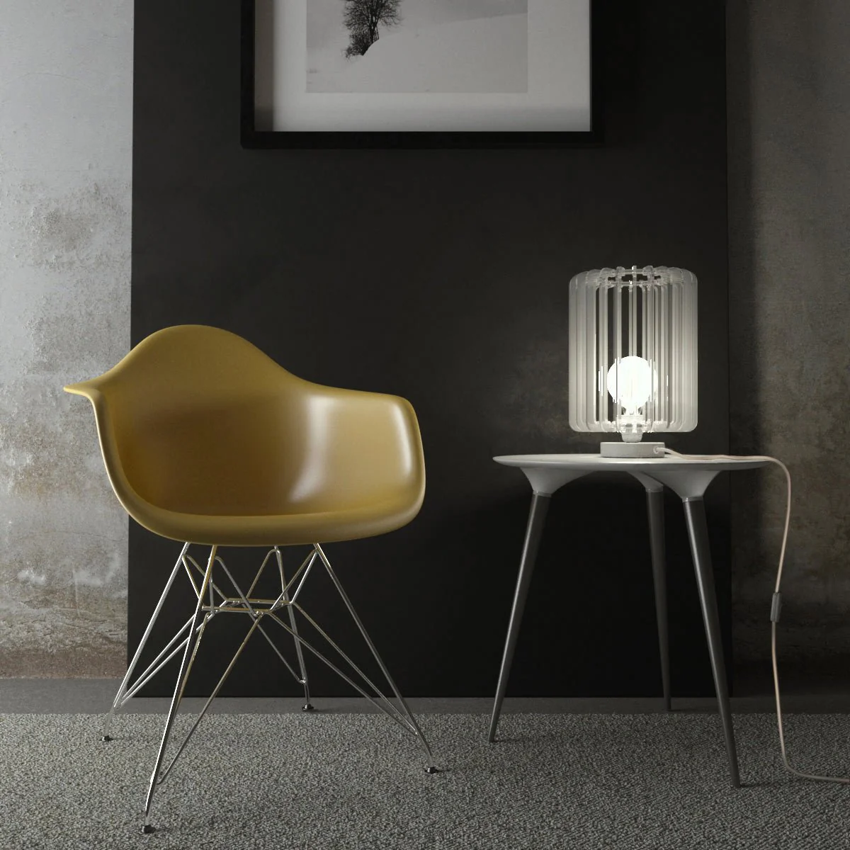 Posaluce for lampshade - Metal table lamp - Glossy white - Image 2
