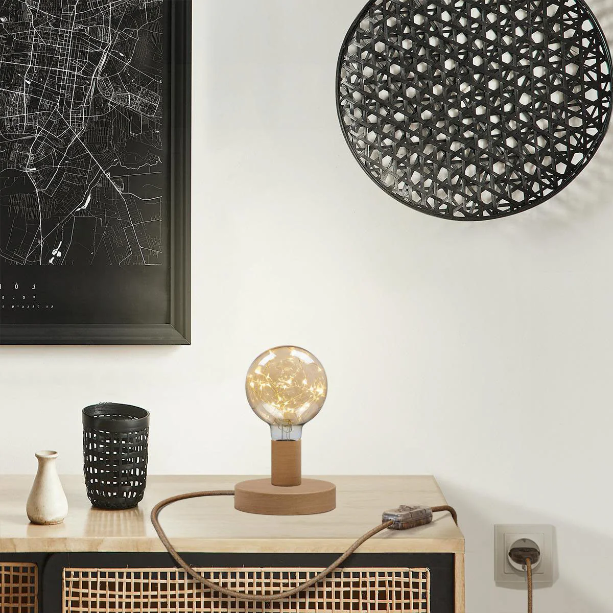 Posaluce Milleluci wooden table lamp - Neutral - Image 2