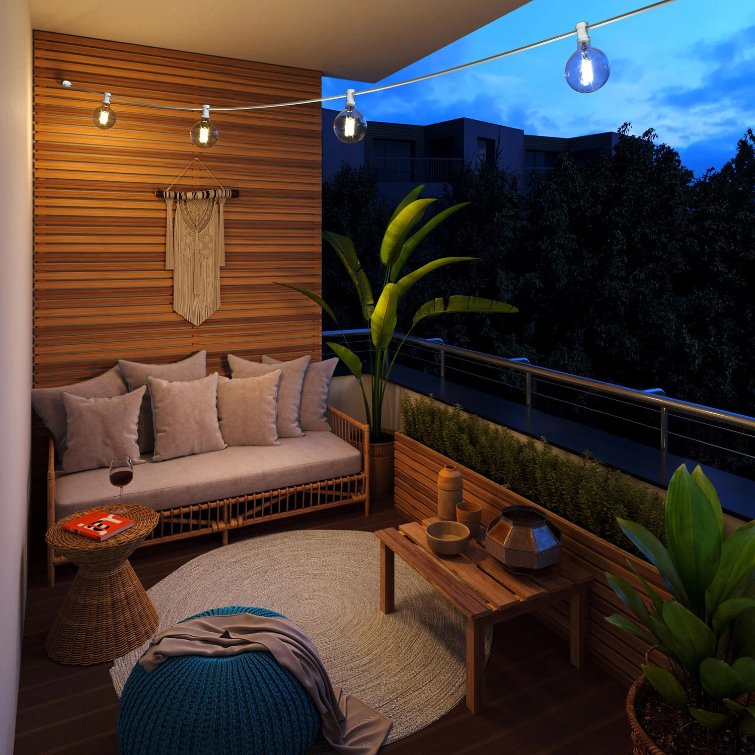 Ready-to-use 25 ft String Light with 5 white sockets, hook and plug - CM02 - Image 2