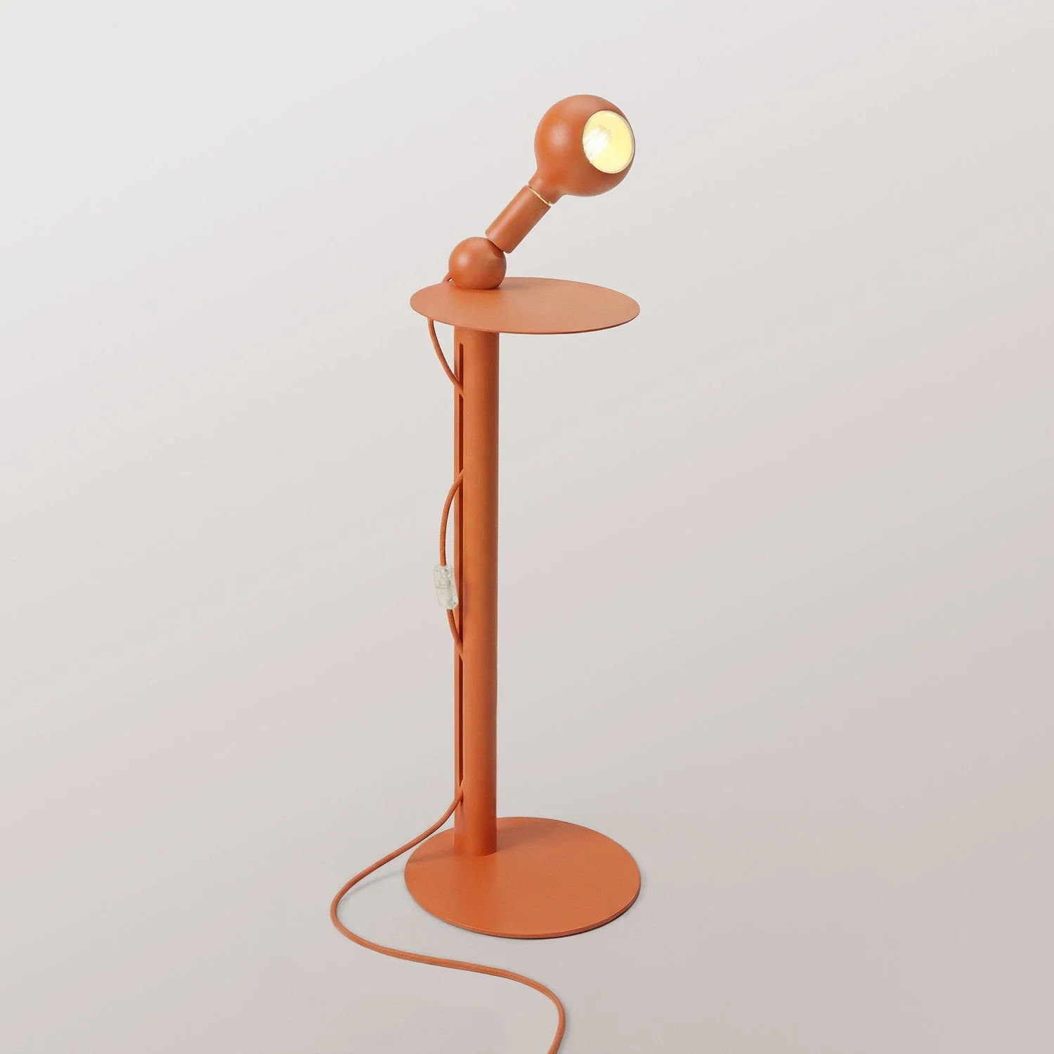 Rocco - Floor lamp with UK plug and Camo light bulb - Orange