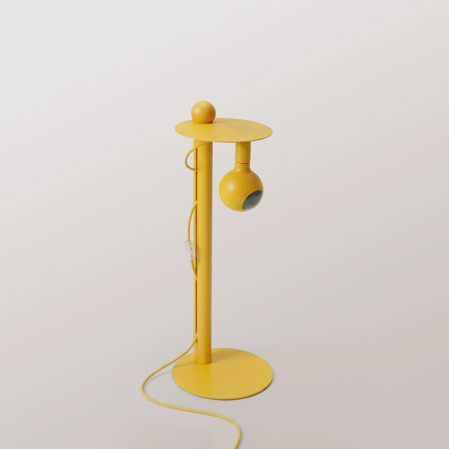 Rocco - Floor lamp with UK Plug and Camo Light bulb - Yellow - Image 6