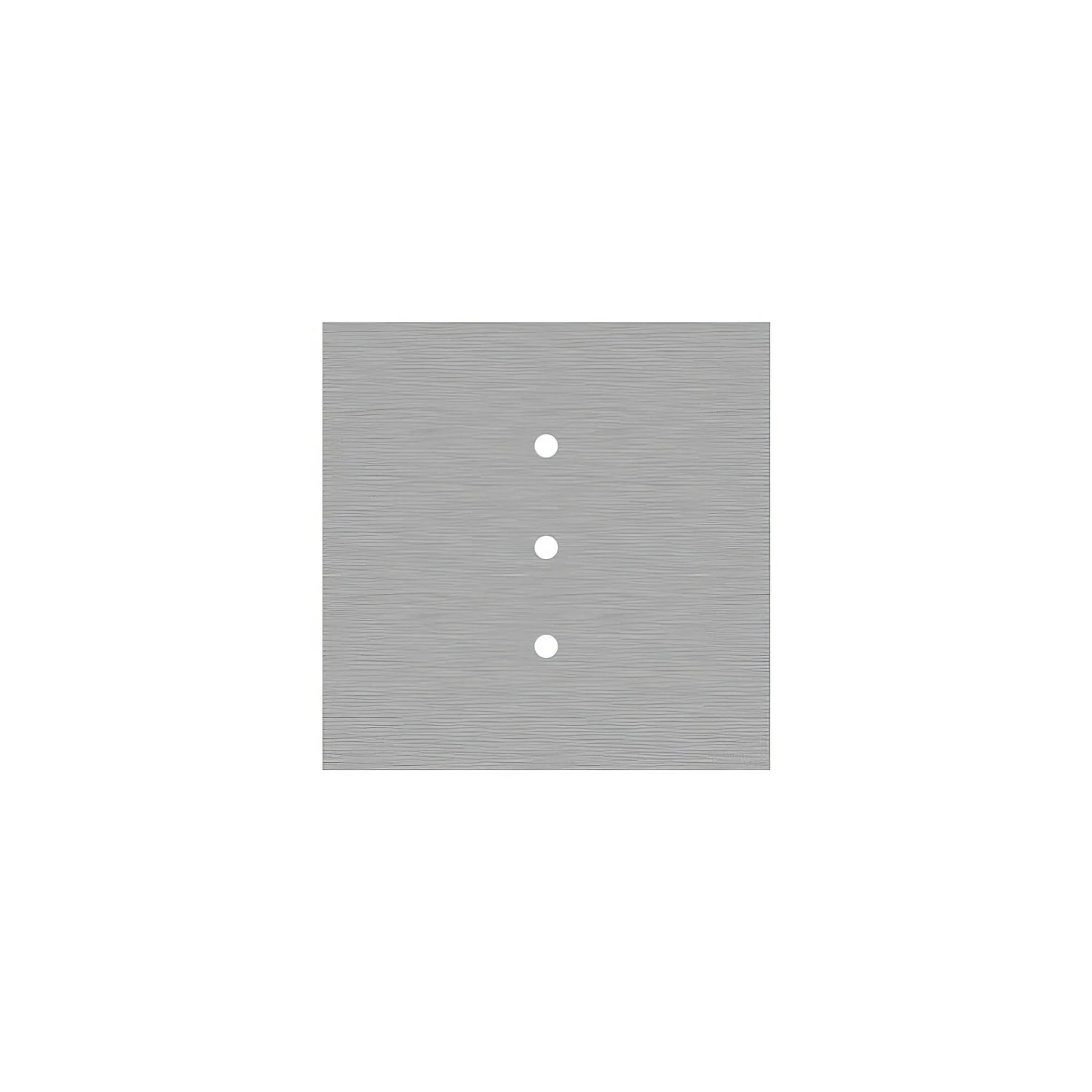 Ceiling rose Rose-One square, 200 mm with 3 inline holes and 4 side holes - Satin steel Dibond - Image 3