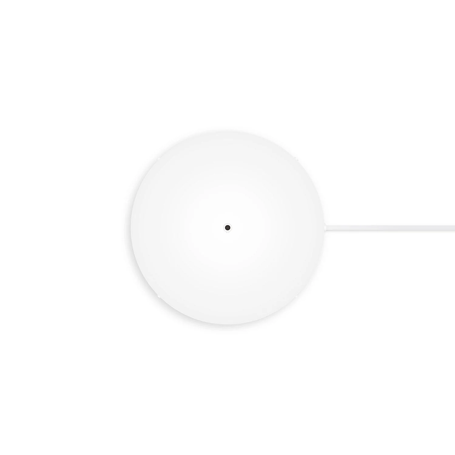 Round aluminum ceiling canopy Ø 30 cm with bracket and grounding cord, with 1 central hole - Matt White - Image 7
