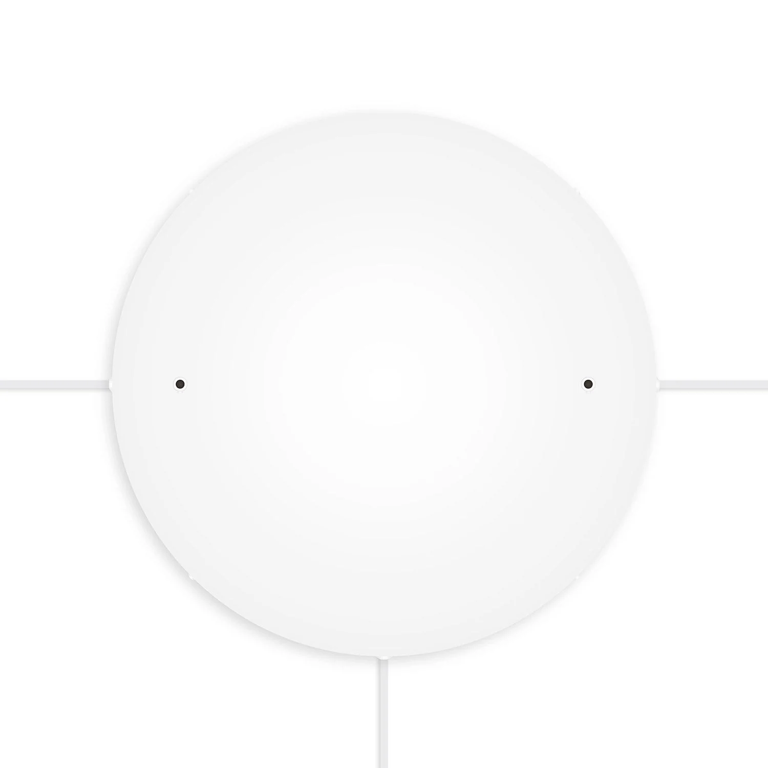 Round aluminum Ceiling canopy Ø 50 cm with bracket and grounding Cord, with 2 front holes - Matte White - Image 17