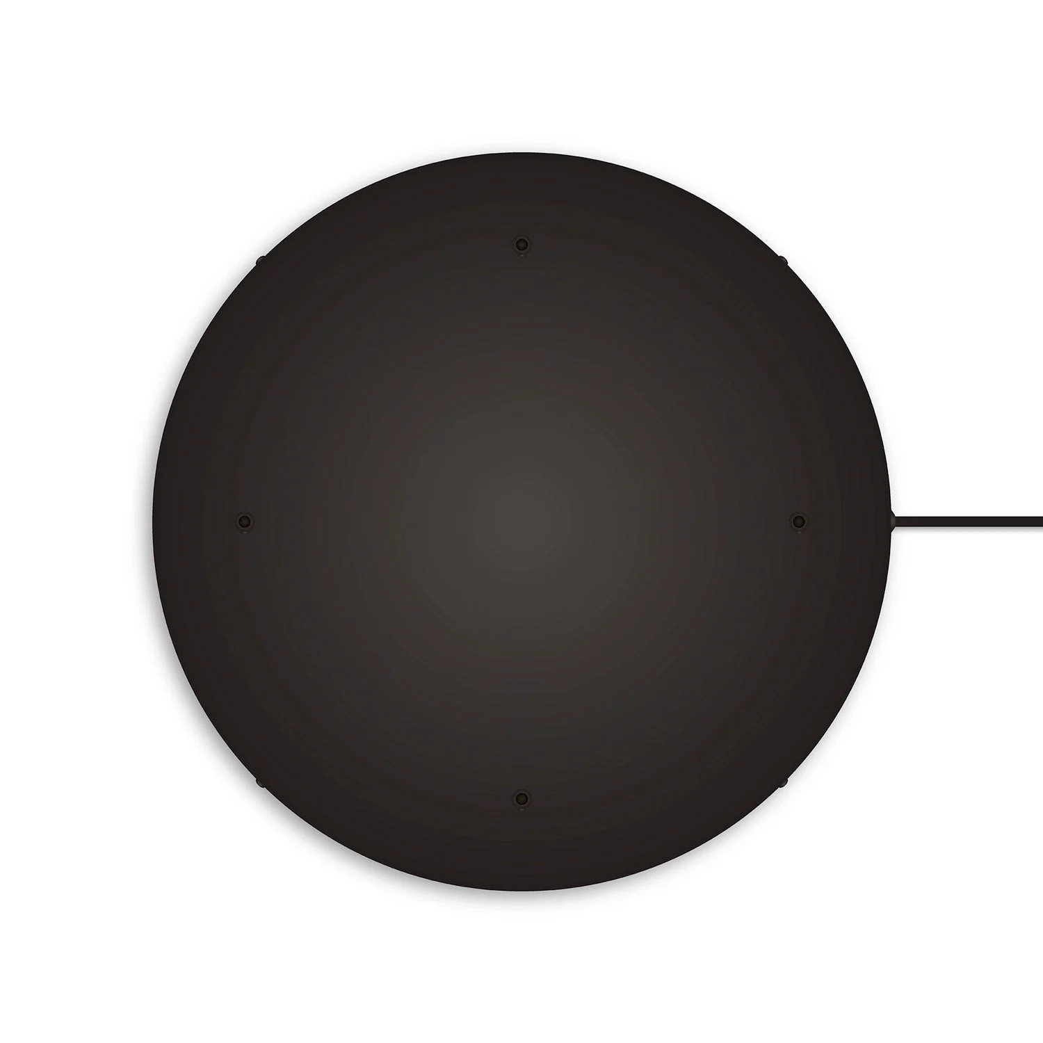 Round aluminum Ceiling canopy Ø 50 cm with bracket and grounding Cord, with 4 front holes - Black - Image 7