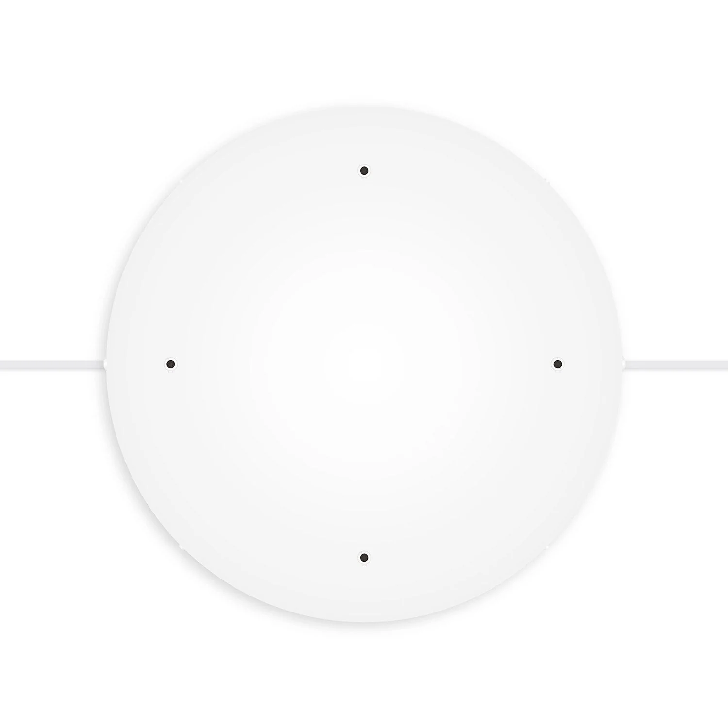 Round aluminum Ceiling canopy Ø 50 cm with bracket and grounding Cord, with 4 front holes - Matte White - Image 12