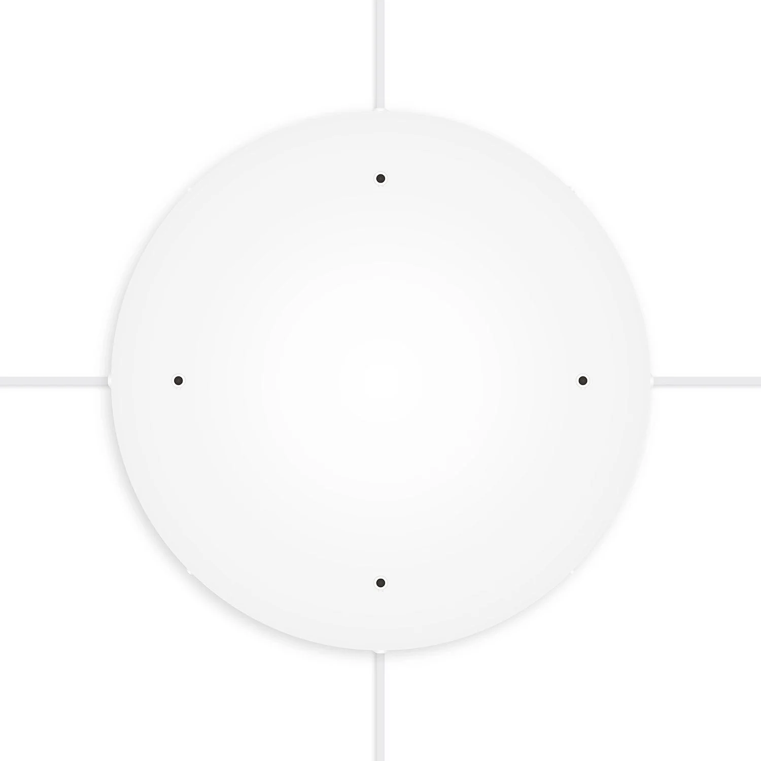 Round aluminum Ceiling canopy Ø 50 cm with bracket and grounding Cord, with 4 front holes - Matte White - Image 22