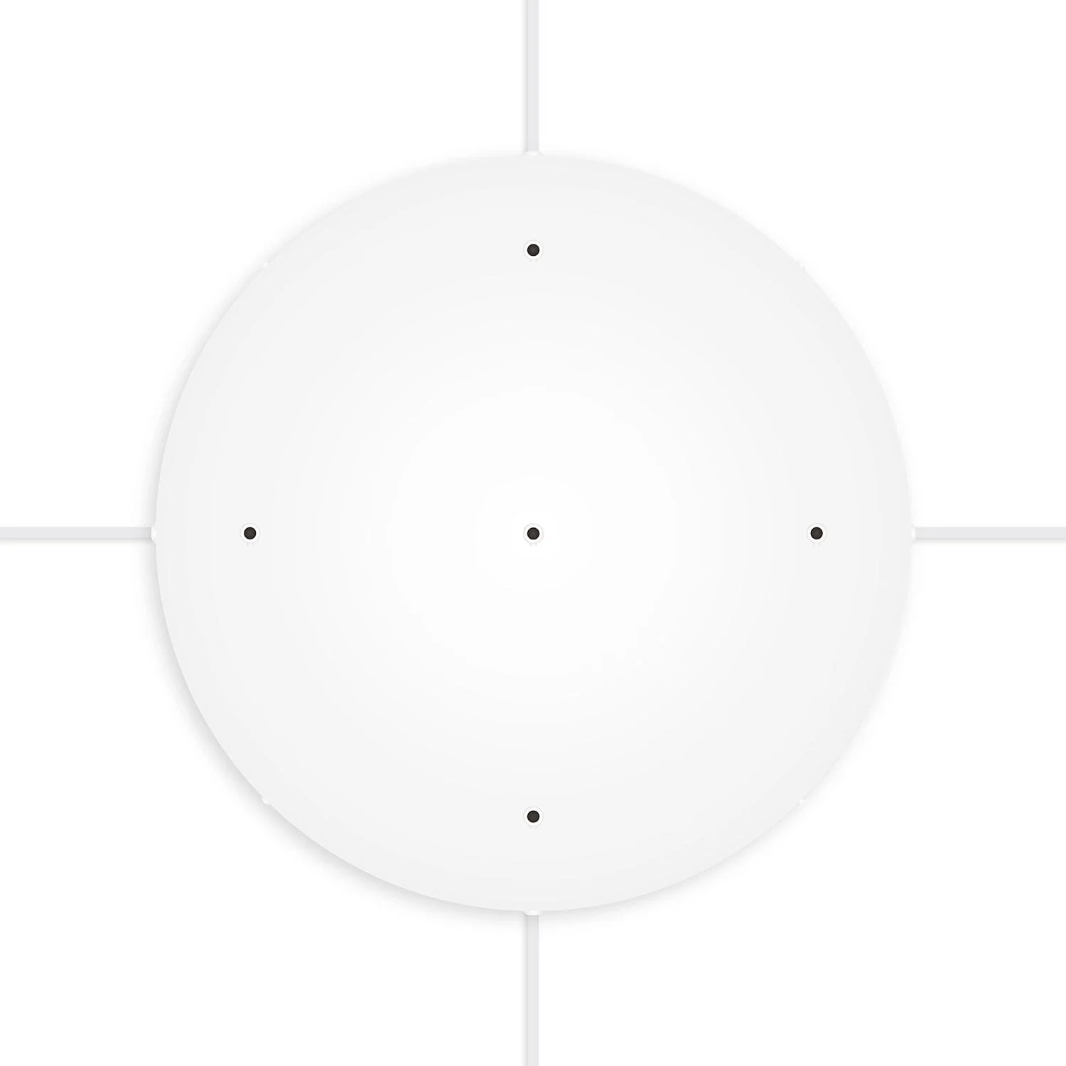 Round aluminum Ceiling canopy Ø 50 cm with bracket and grounding Cord, with 5 front holes - Matte White - Image 22