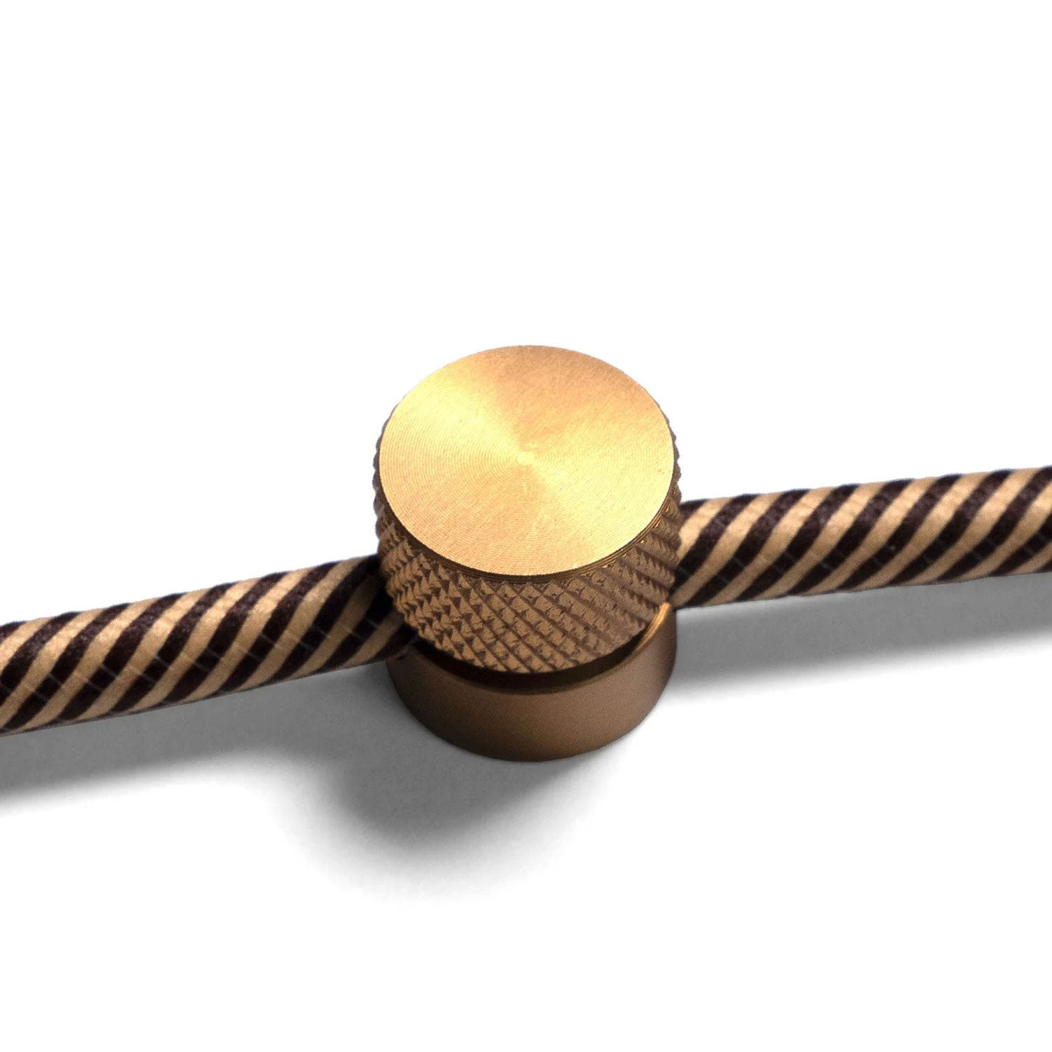 Sarè - Wall mount, metal cable gland for fabric cable - Satin bronze
