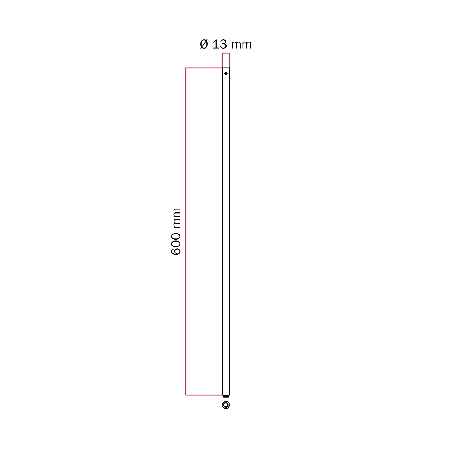 Metal extension tube for Mag-y floor lamps – Satin bronze - Image 3