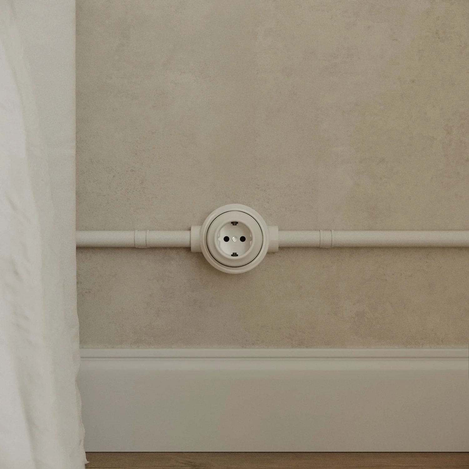 Schuko wall socket kit and base for Creative-Tubes in porcelain - White - Image 18