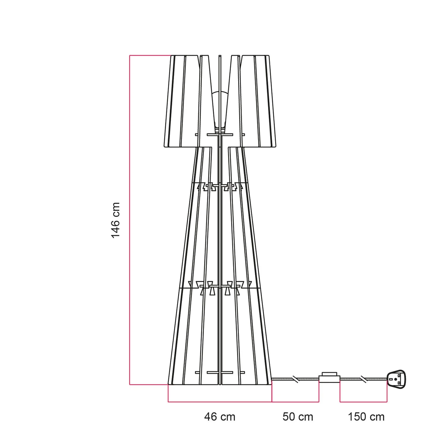 SHHINE floor lamp in sound-absorbing material with UK plug - Melange green - Image 6