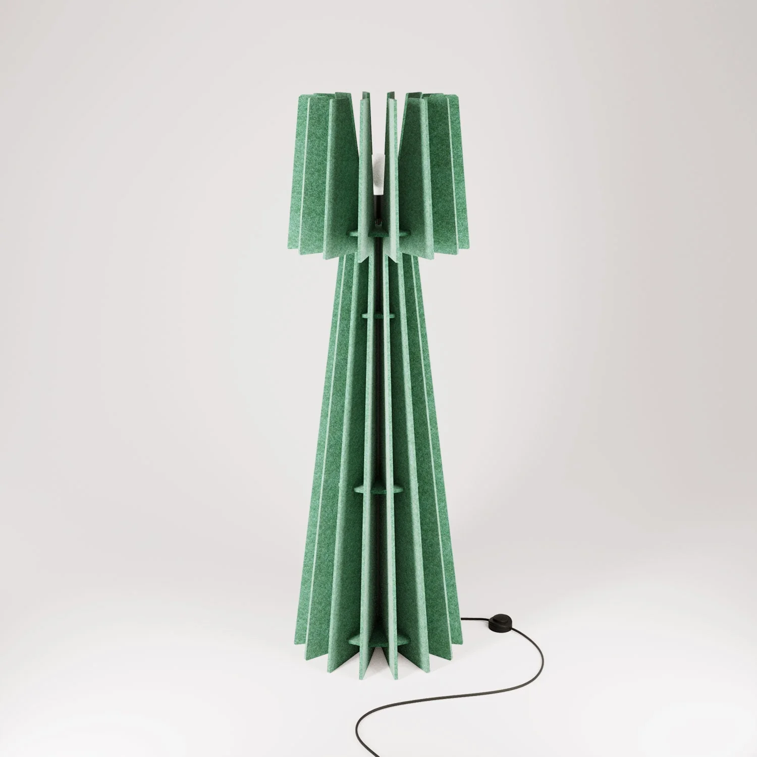SHHINE - Floor Lamp Made of Sound-Absorbing Material - Green melange - Image 3