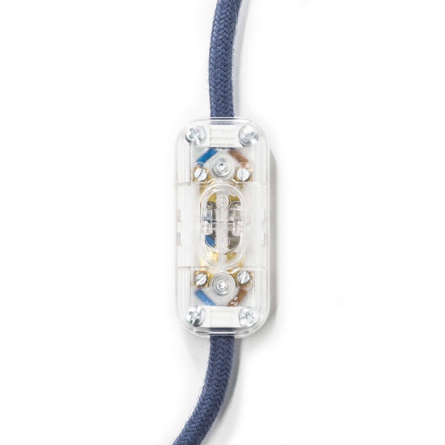 Single-pole in-line switch with earth terminal - Transparent