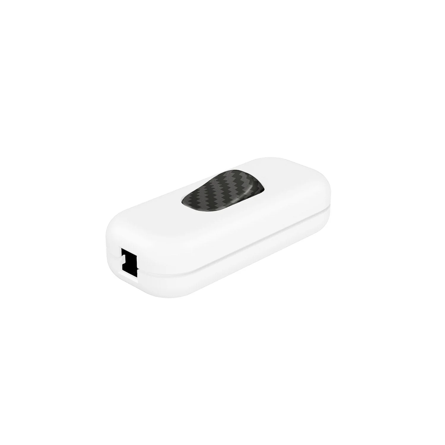 Creative Switch single-pole cut-off switch White and button Carbon fibre effect - Image 2