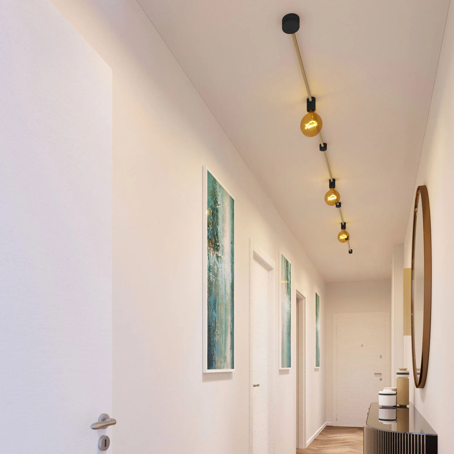 Filé Linear Kit System - with 5 m CN06 cable for string light and 7 black painted wooden components for interiors - Image 2