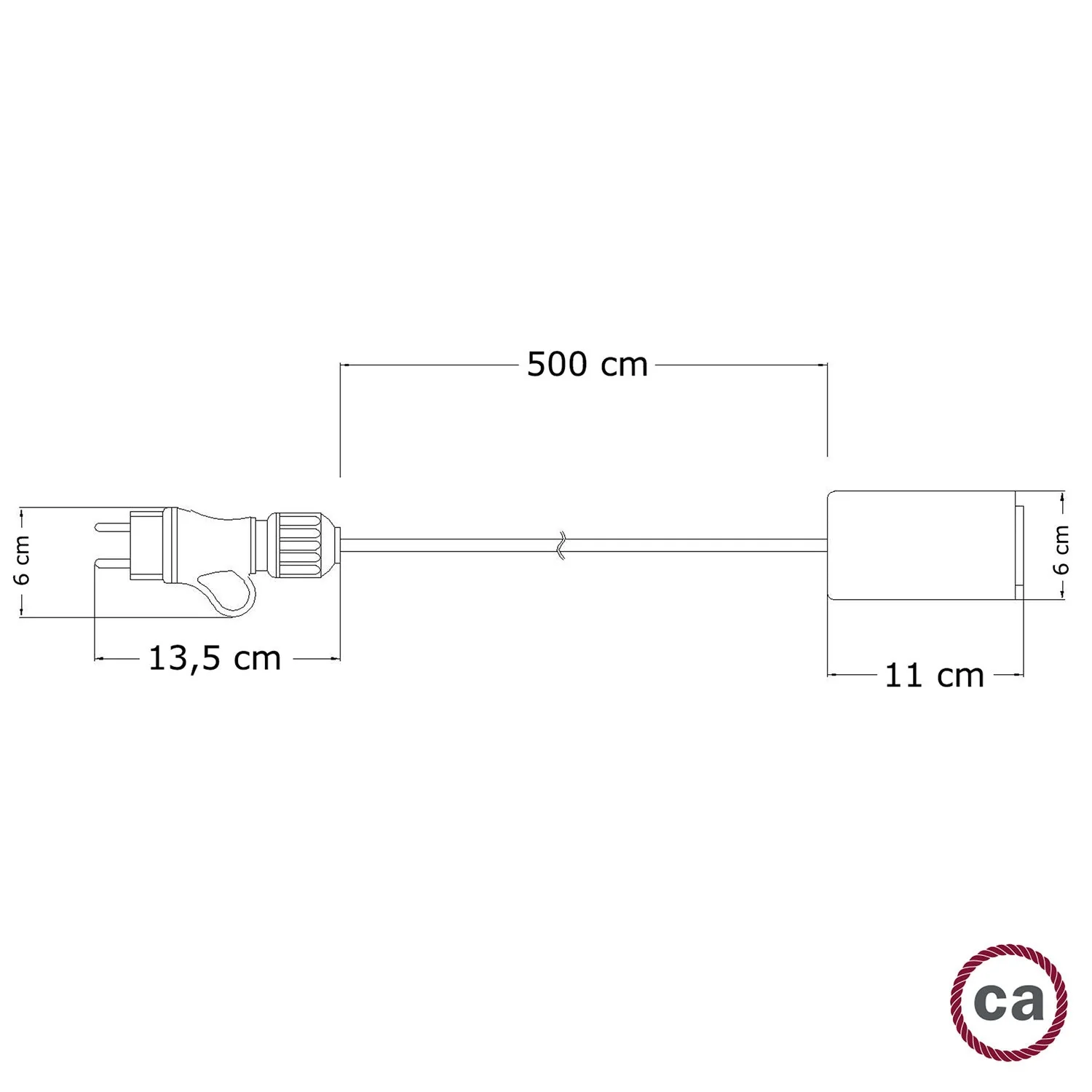 Snake Modulair Elegant, portable outdoor lamp, 5 m fabric cable, IP65 lamp holder and plug - Black - Image 4