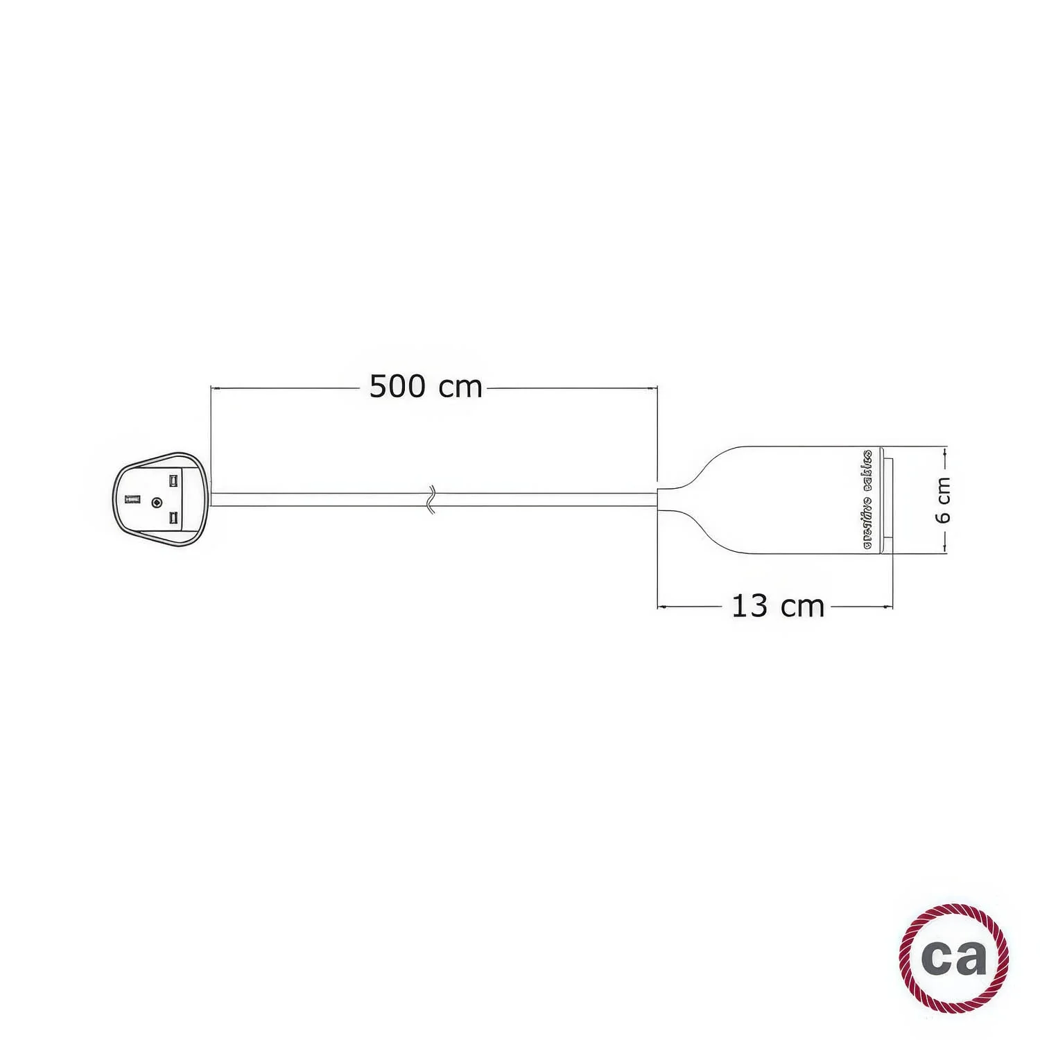 Snake Modulair Pastel, portable outdoor lamp, 5 m textile cable, IP65 lamp holder and UK plug – Powder blue - Image 4