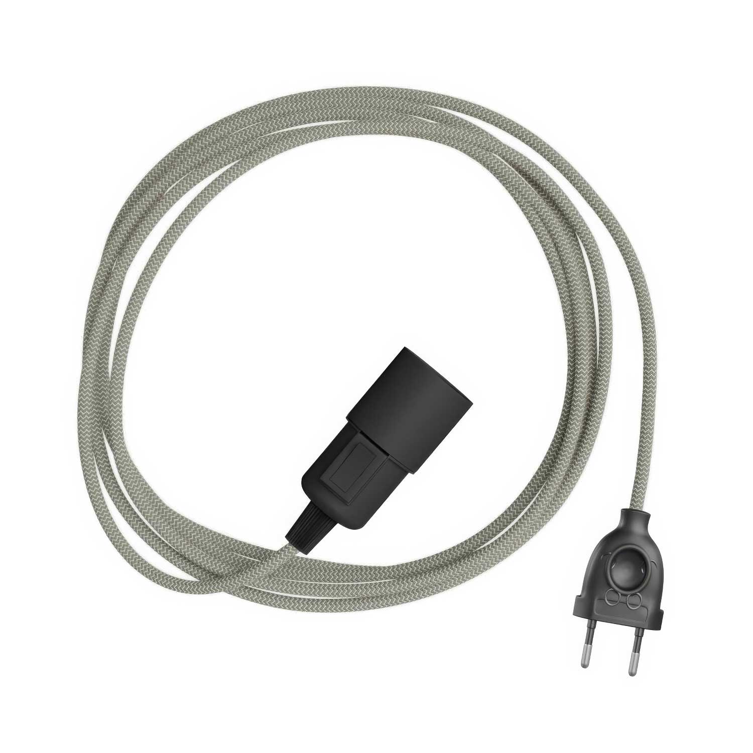 Snake Zig-Zag - Plug-in lamp with Zig-Zag effect fabric cord RD74