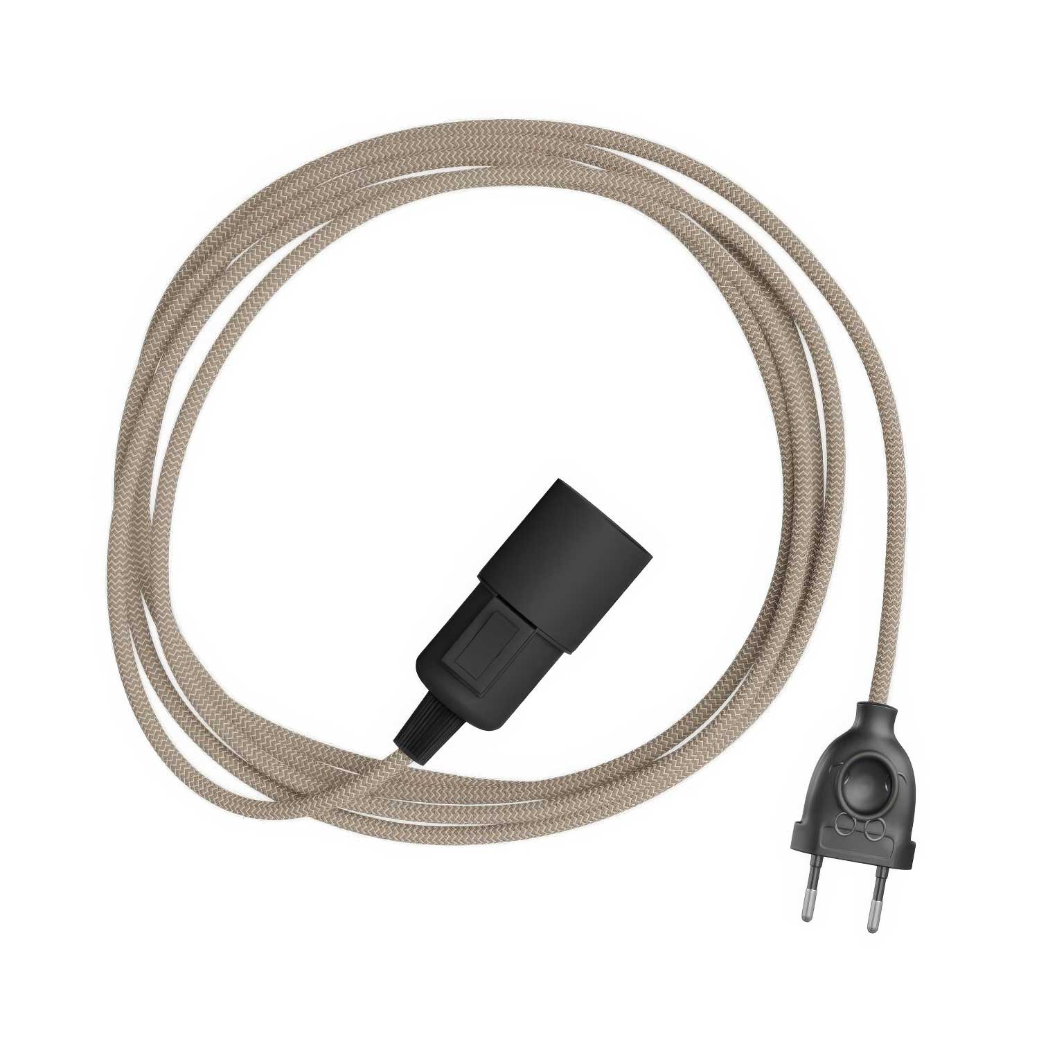 Snake Zig-Zag - Plug-in lamp with Zig-Zag effect fabric cable RD73