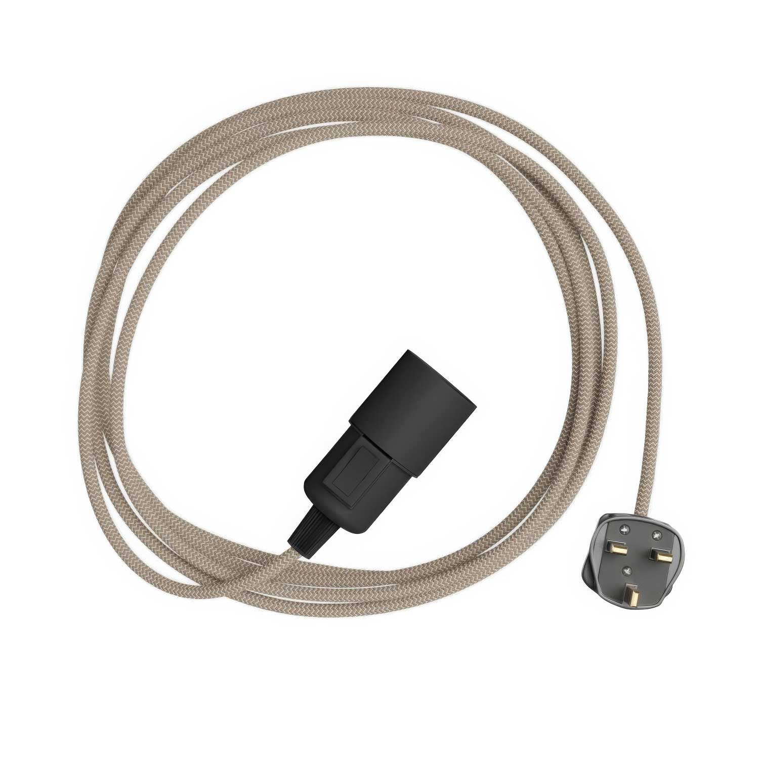Snake Zig-Zag - Plug-in lamp with Zig-Zag effect fabric cord RD73 and UK plug