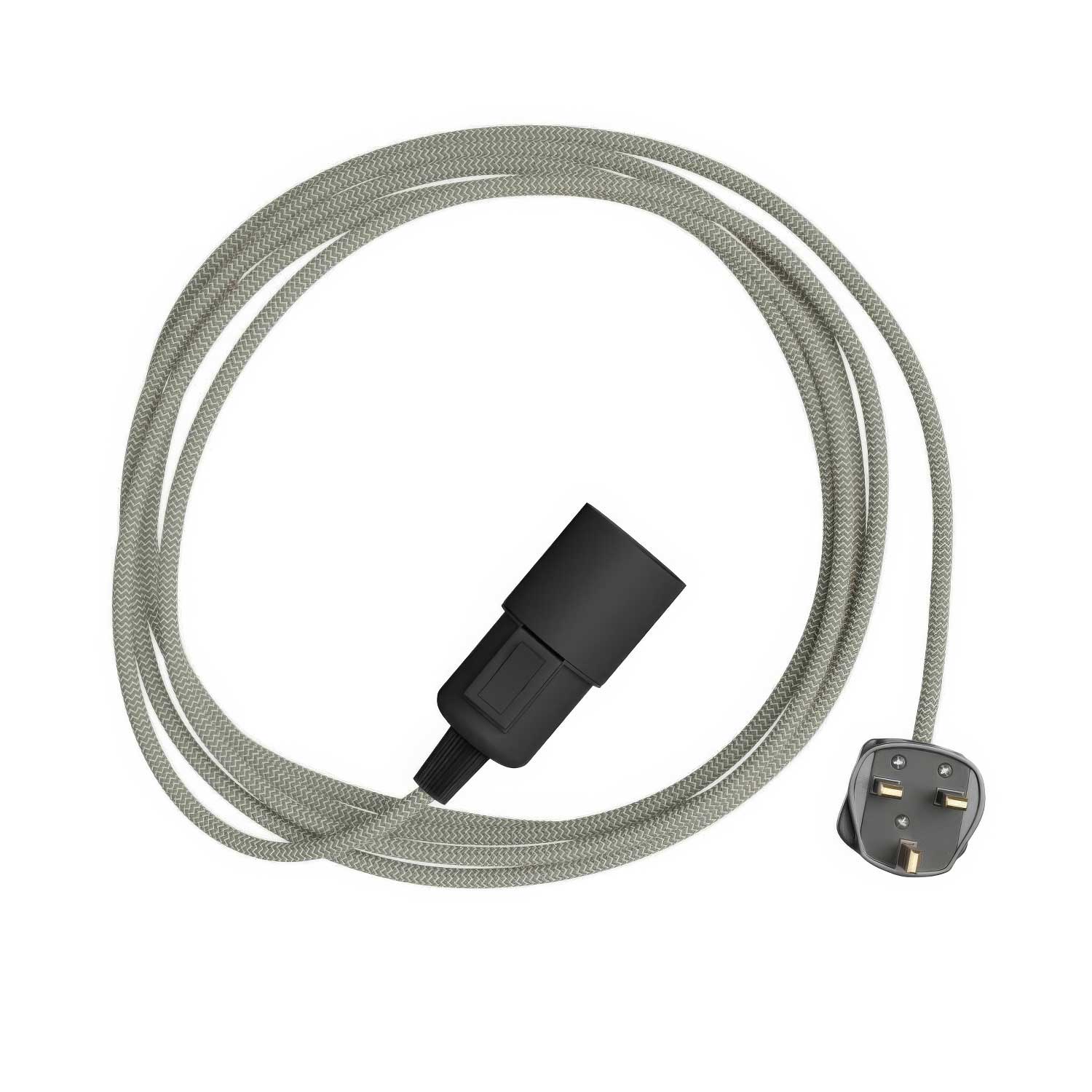 Snake Zig-Zag - Plug-in lamp with Zig-Zag effect fabric cord RD74 and UK plug