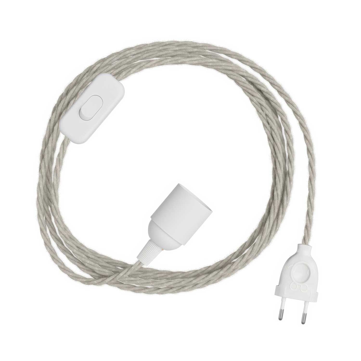 SnakeBis Twisted - Wiring with lamp holder and braided fabric cable TN01