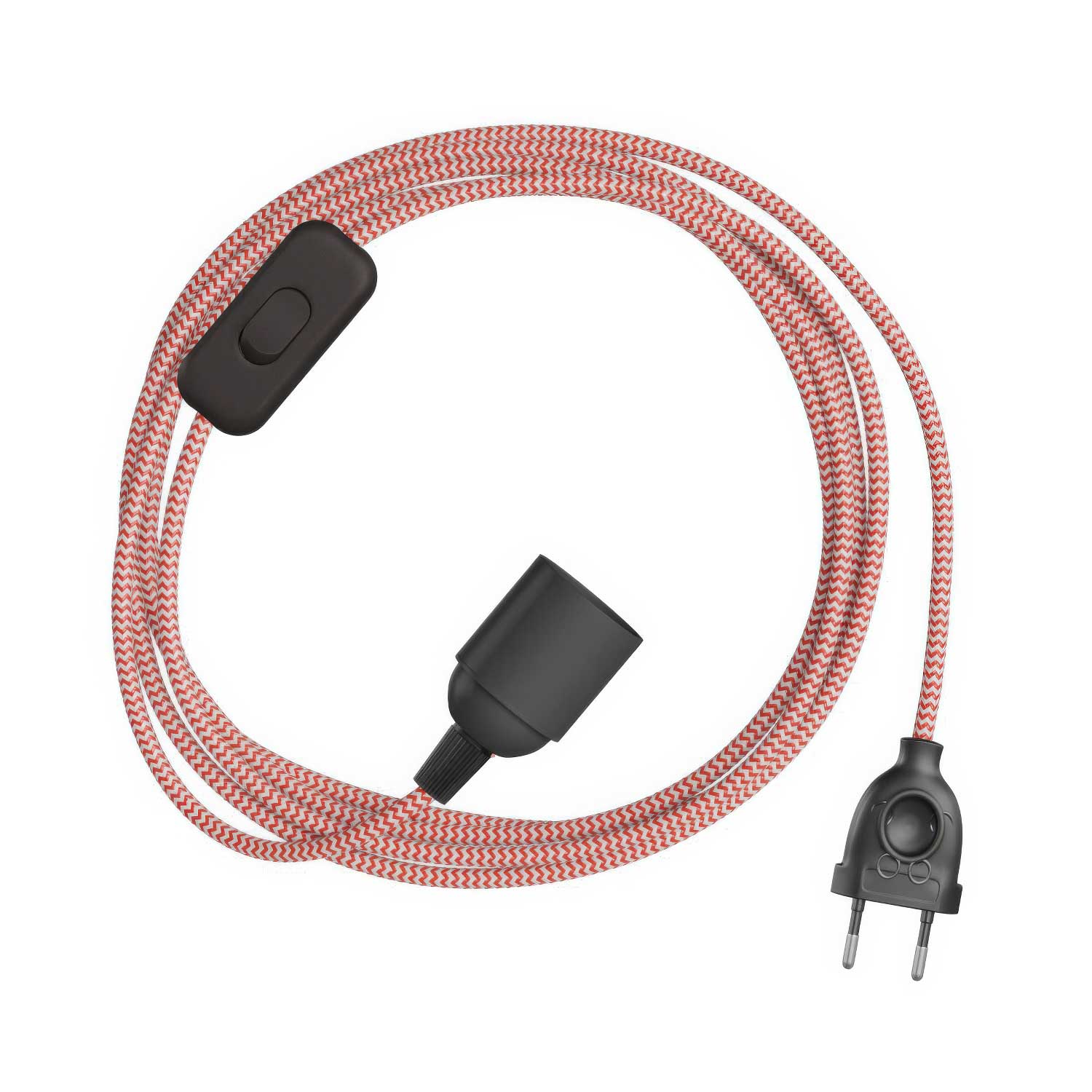 SnakeBis Zig-Zag - Wiring with lamp holder and fabric cord Zig-Zag effect RZ09