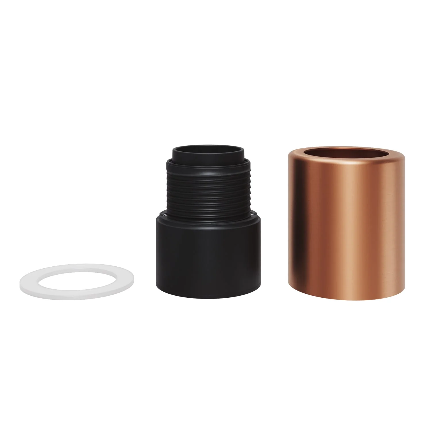 E27 metal lamp holder for wall or ceiling - Satin copper - Image 2