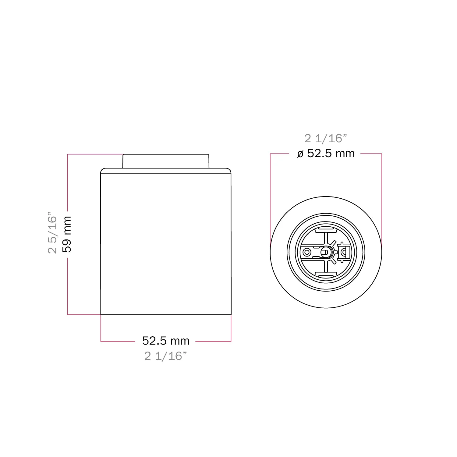 E27 metal lamp holder for wall or ceiling - Satin copper - Image 5