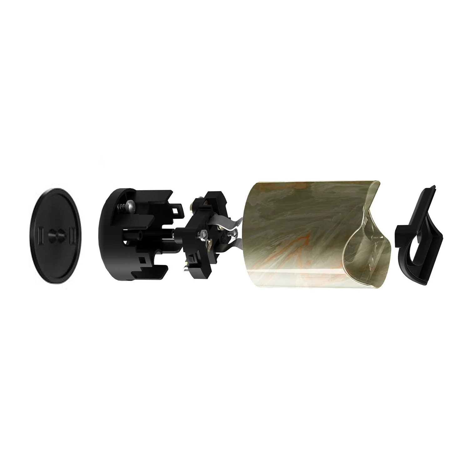 Esse14 lamp holder for wall or ceiling with S14d fitting - Waterproof IP44 - Green marble effect - Image 2