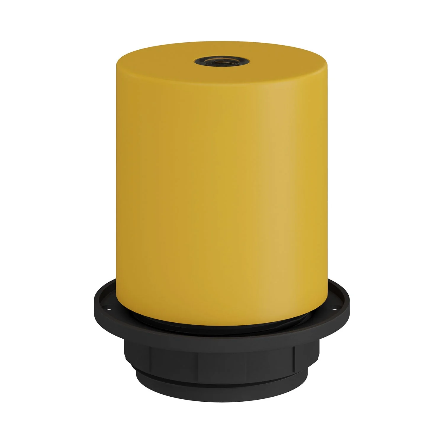 E27 semi-threaded metal lamp holder kit with hidden cable clamp - Mustard - Image 4