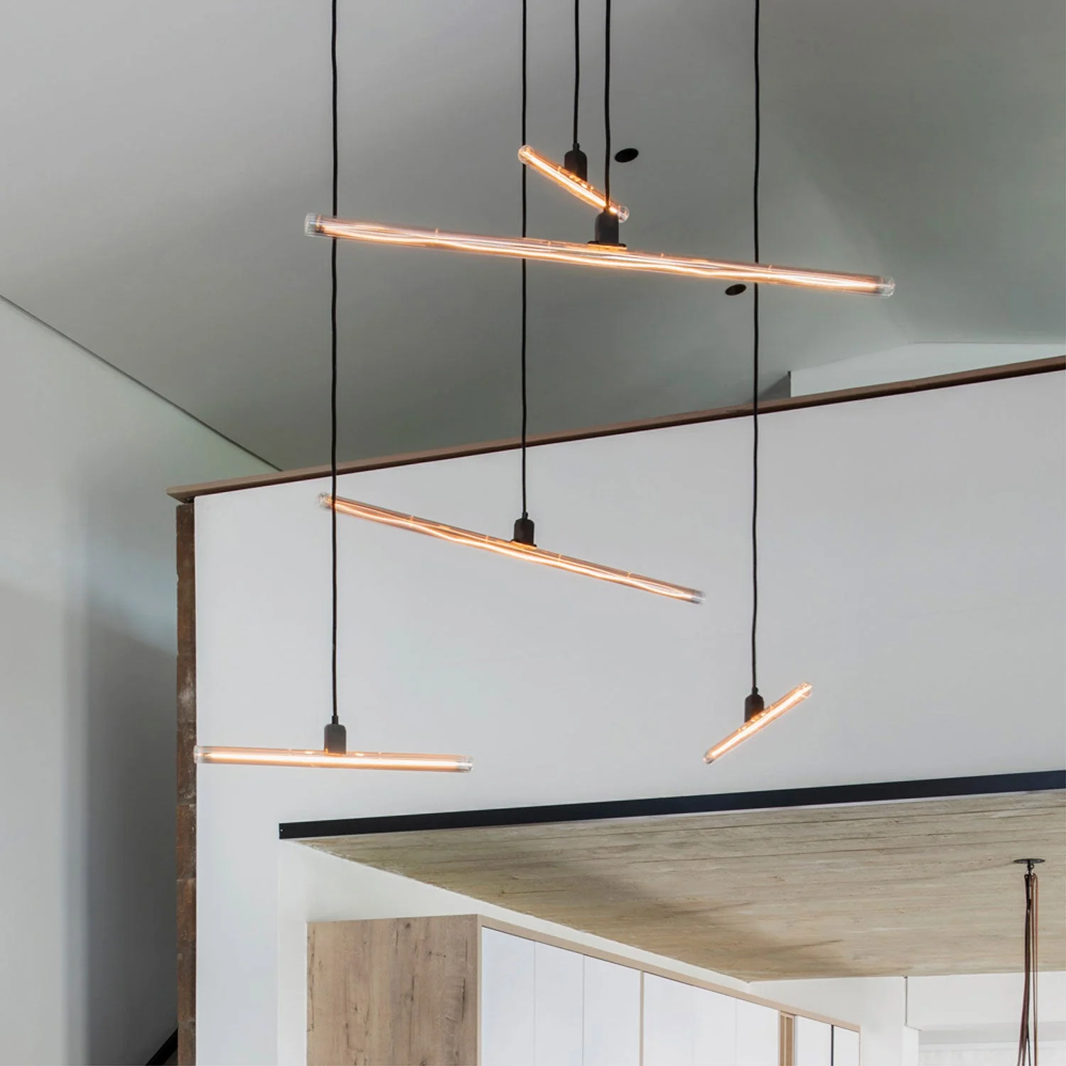 Esse14 lamp holder kit for pendant lamps with S14d fitting - Wengé effect - Image 3