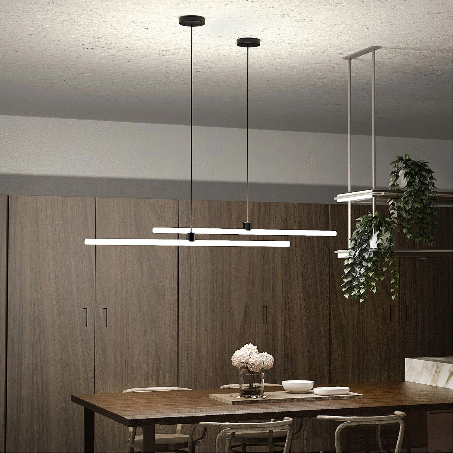 Esse14 lamp holder kit for pendant lamps with S14d fitting - Wengé effect - Image 5