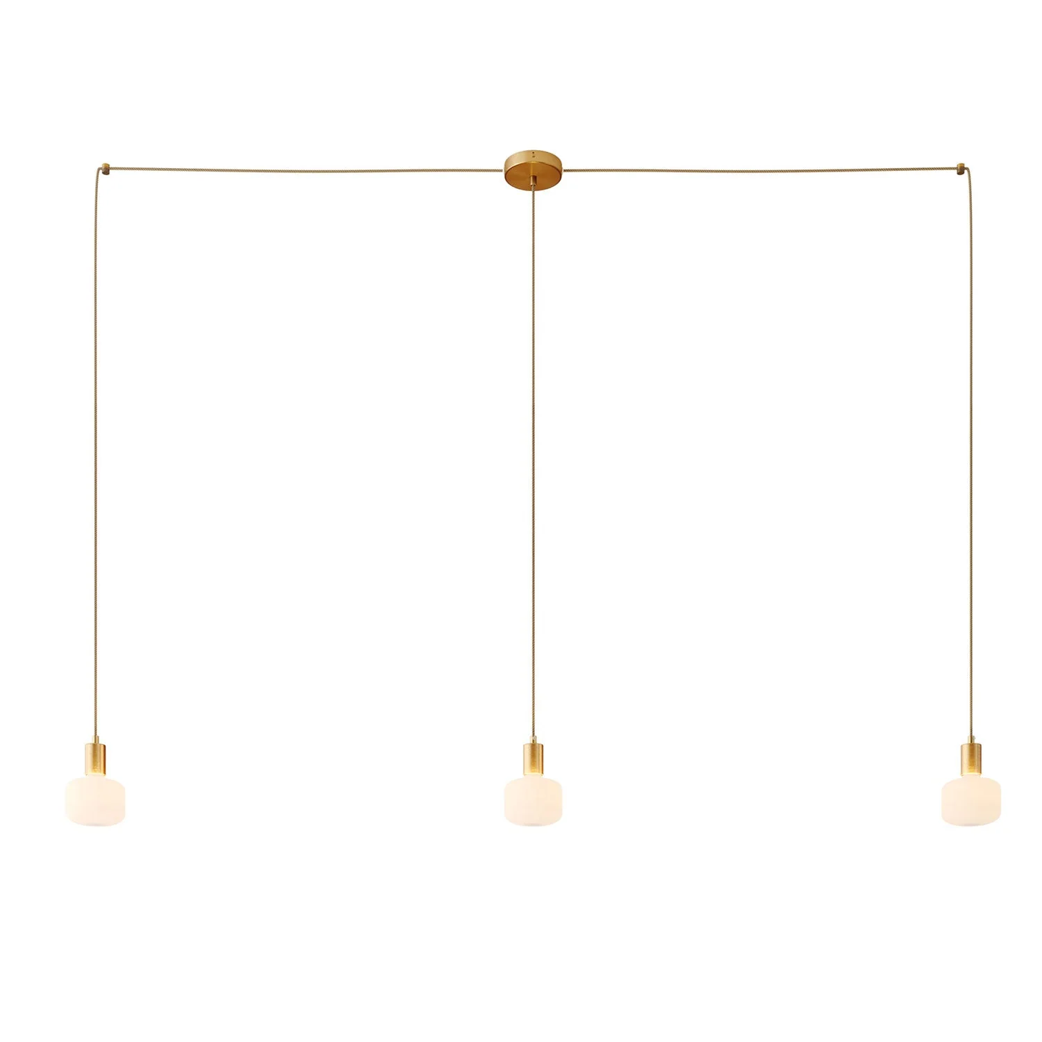 Spider - Multiple pendant lamp with 3 drops and metal finishes - Satin bronze
